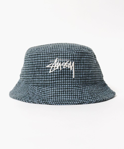 STUSSY（ステューシー）の「STUSSY/ステューシー Wool Check Big Stock Bucket バケットハット ブランドロゴ刺繍（ハット・メンズ・ブラウン/チャコール/ブルー・L/XL/S/M）」の15枚目の写真