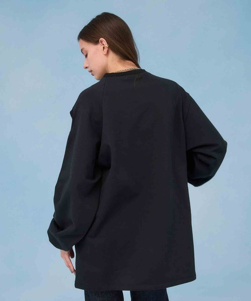 PUBLIC TOKYO（パブリックトウキョウ）の「【三重県産】ショルダーホールオーバーサイズスウェット/カットアウトスエット（スウェット・レディース・ホワイト/ブラック・FREE）」の14枚目の写真