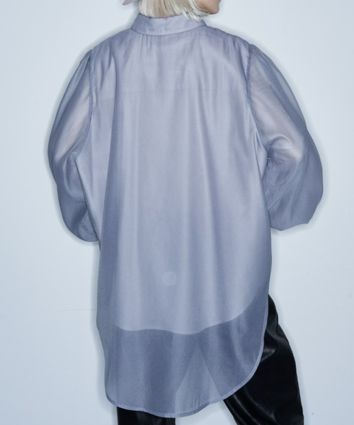 Solace（ソレイス）の「シアーレイヤードオーバーシャツ（シャツ/ブラウス・レディース・グレー/ブラック/ナチュラル・FREE）」の21枚目の写真