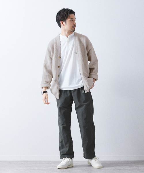 417 EDIFICE（フォーワンセブンエディフィス）の「ポリメッシュ カラーカーディガン（カーディガン/ボレロ・メンズ・チャコールグレー/グリーン/ブルー/レッド/ベージュ・SMALL/MEDIUM/LARGE）」の16枚目の写真