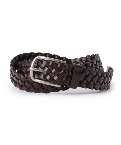 THE SHOP TK （ザ ショップ ティーケー ）の「◆イタリーレザーメッシュベルト（ベルト・メンズ・ダークブラウン/ブラック・00）」の3枚目の写真