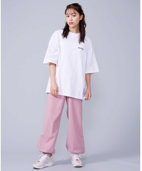 MILKFED.（ミルクフェド）の「STENCIL LOGO WIDE S/S TEE（Tシャツ/カットソー・レディース・ホワイト/ライトブルー/ブラック/レッド/オフホワイト/ライトピンク/パープル/オレンジ・M/L）」の14枚目の写真