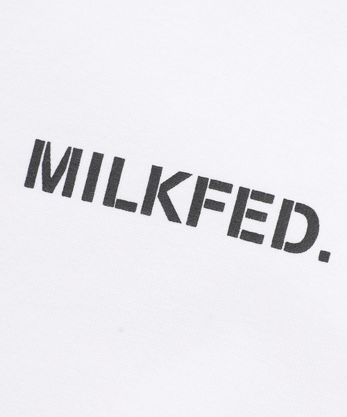 MILKFED.（ミルクフェド）の「STENCIL LOGO WIDE S/S TEE（Tシャツ/カットソー・レディース・ホワイト/ライトブルー/ブラック/レッド/オフホワイト/ライトピンク/パープル/オレンジ・M/L）」の20枚目の写真