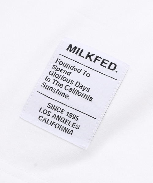 MILKFED.（ミルクフェド）の「STENCIL LOGO WIDE S/S TEE（Tシャツ/カットソー・レディース・ホワイト/ライトブルー/ブラック/レッド/オフホワイト/ライトピンク/パープル/オレンジ・M/L）」の10枚目の写真