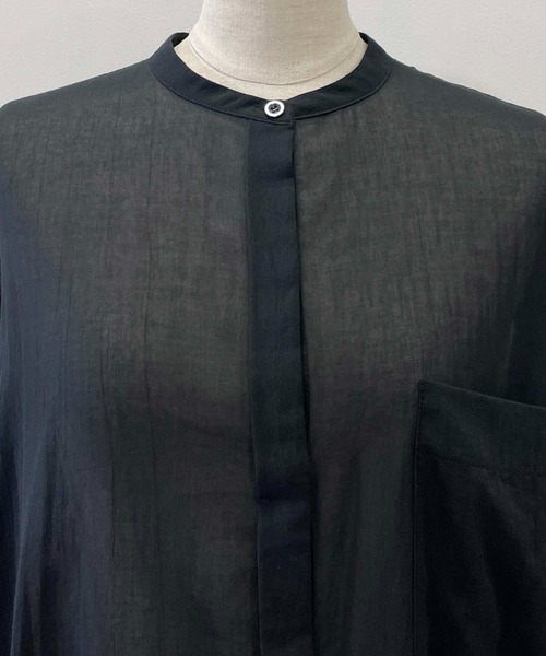 LUGIVA(ルギヴァ)の「綿ボイルロングブラウス(シャツ/ブラウス・レディース・ベージュ/ブラック/オフホワイト・M)」の19枚目の写真