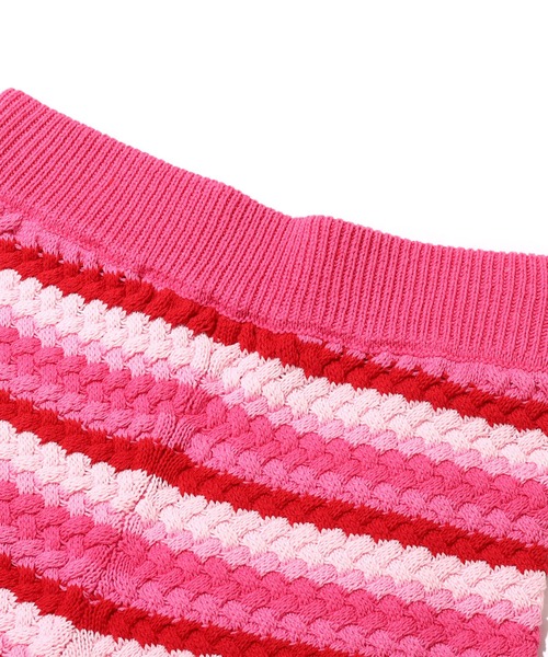 atmos pink(アトモスピンク)の「atmos pink ボーダーニットショーパン(その他パンツ・レディース・ピンク/グリーン/ネイビー・S/M)」の15枚目の写真