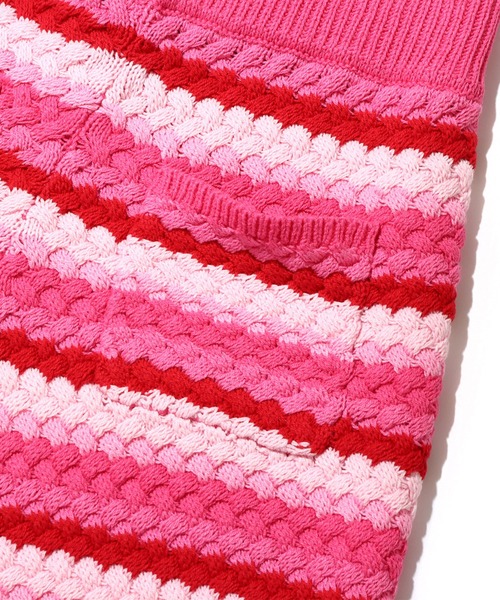 atmos pink(アトモスピンク)の「atmos pink ボーダーニットショーパン(その他パンツ・レディース・ピンク/グリーン/ネイビー・S/M)」の11枚目の写真