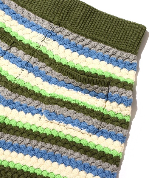 atmos pink(アトモスピンク)の「atmos pink ボーダーニットショーパン(その他パンツ・レディース・ピンク/グリーン/ネイビー・S/M)」の9枚目の写真