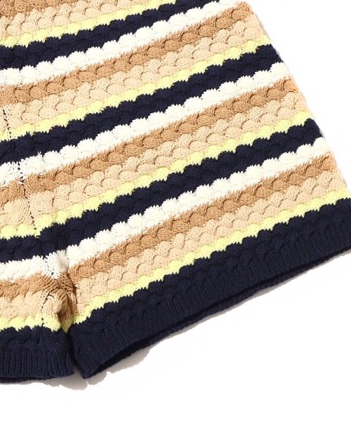 atmos pink(アトモスピンク)の「atmos pink ボーダーニットショーパン(その他パンツ・レディース・ピンク/グリーン/ネイビー・S/M)」の8枚目の写真