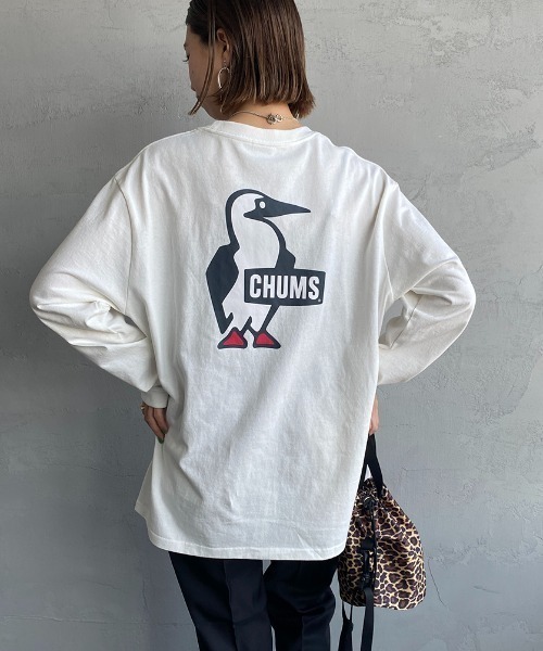 CHUMS（チャムス）の「【WEB限定】[CHUMS/チャムス] ブービーバードバックプリント ロングスリーブTシャツ（Tシャツ/カットソー・レディース・ブラック/グレイッシュベージュ/ホワイト/ホワイト×ネイビー・XL/M/XXL/L/LARGE）」の8枚目の写真