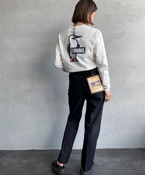 CHUMS（チャムス）の「【WEB限定】[CHUMS/チャムス] ブービーバードバックプリント ロングスリーブTシャツ（Tシャツ/カットソー・レディース・ブラック/グレイッシュベージュ/ホワイト/ホワイト×ネイビー・XL/M/XXL/L/LARGE）」の18枚目の写真