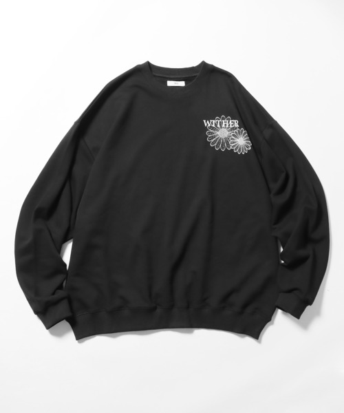 ROOPTOKYO（ループトウキョウ）の「フラワープリントスウェット オーバーサイズ ワンポイント コラボ（スウェット・メンズ・ホワイト/ブラック/ブルー・M/L）」の2枚目の写真