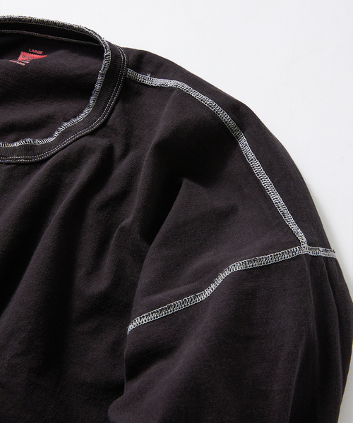 Healthknit(ヘルスニット)の「【Healthknit×JOURNAL STANDARD】別注 ヘンリーネック L/S Tシャツ(Tシャツ/カットソー・メンズ・ホワイト/グレー/ブラック系その他・SMALL/MEDIUM/LARGE)」の5枚目の写真