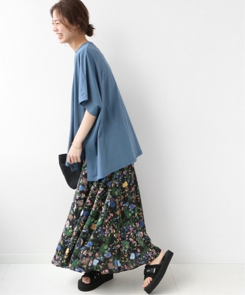 JOURNAL STANDARD relume（ジャーナルスタンダード　レリューム）の「《WEB限定追加2》ブラックフローラルマーメイドスカート（スカート・レディース・グリーン・FREE）」の3枚目の写真