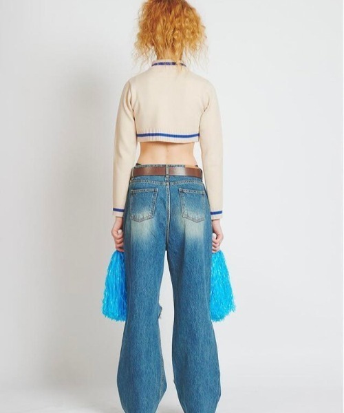 CRANK ニット CRANK（JACKALL） ニット セーター 「CRANK」ANGORA LINE FLOWER
