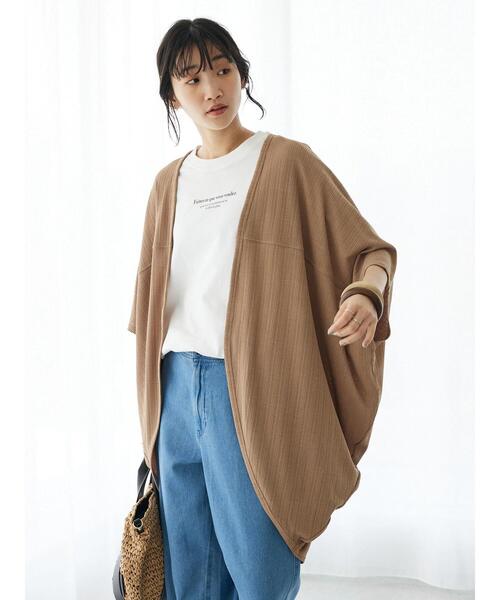 CRAFT STANDARD BOUTIQUE（クラフトスタンダードブティック）の「モモンガカーディガン（カーディガン/ボレロ・レディース・ブラック/キャメル・FREE）」の13枚目の写真