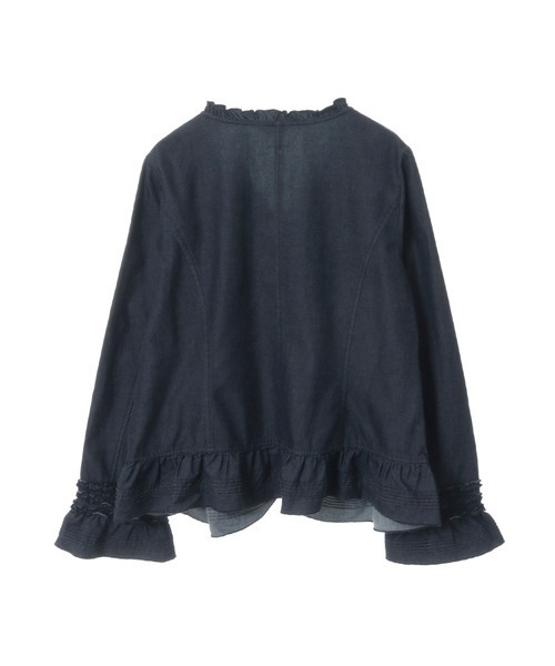 コンパクトデニムフリルジャケット