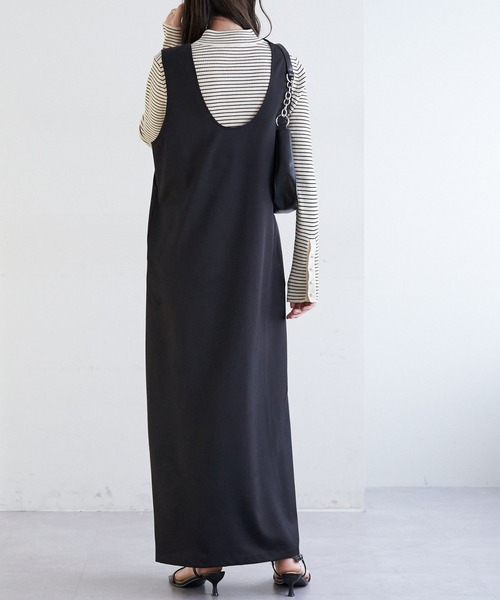 DISCOAT（ディスコート）の「《新色追加》【WEB限定】前後2wayUネックジャンスカ（ジャンパースカート・レディース・グレイッシュベージュ/ブラック/グレー・FREE）」の12枚目の写真