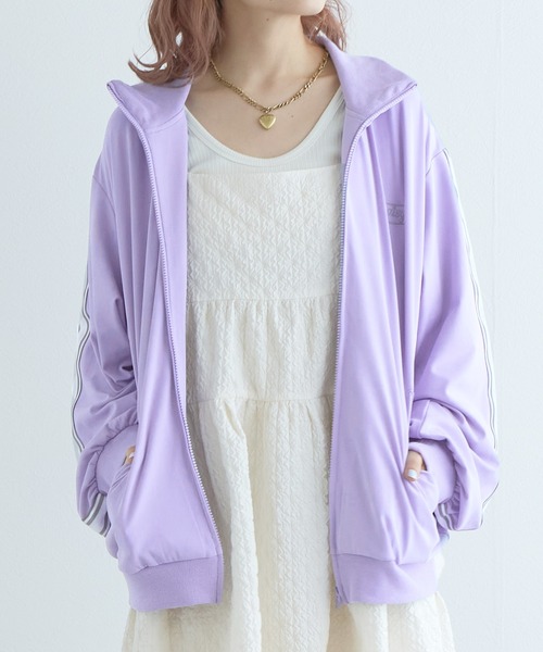 w closet フリルラインジャケットネイビー ジャージ トラックジャケット w closet フリルラインジャケットネイビー ジャージ トラック