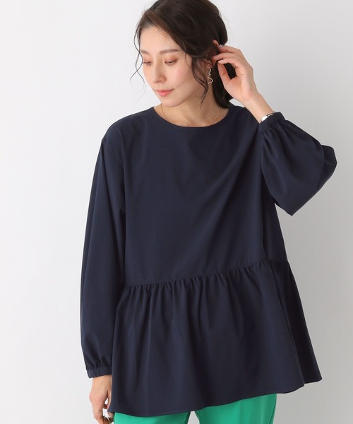 LEPSIM(レプシィム)の「ペプラムチュニックブラウス 175286(シャツ/ブラウス・レディース・オフホワイト/ネイビー/ライトピンク・FREE)」の3枚目の写真
