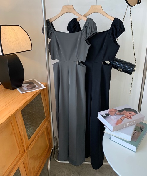 Jewelobe（ジュエローブ）の「ウエストカットオールインワン（つなぎ/オールインワン・レディース・ブラック/グレー・S/M）」の18枚目の写真