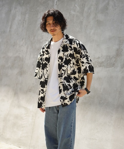 DANKE SCHON（ダンケシェーン）の「Dankeschon/ダンケシェーン/Flower Butcher（シャツ/ブラウス・メンズ・ホワイト/オレンジ系その他/ネイビー/ベージュ・F）」の18枚目の写真