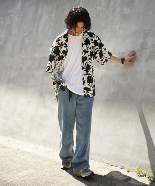 DANKE SCHON（ダンケシェーン）の「Dankeschon/ダンケシェーン/Flower Butcher（シャツ/ブラウス・メンズ・ホワイト/オレンジ系その他/ネイビー/ベージュ・F）」の17枚目の写真