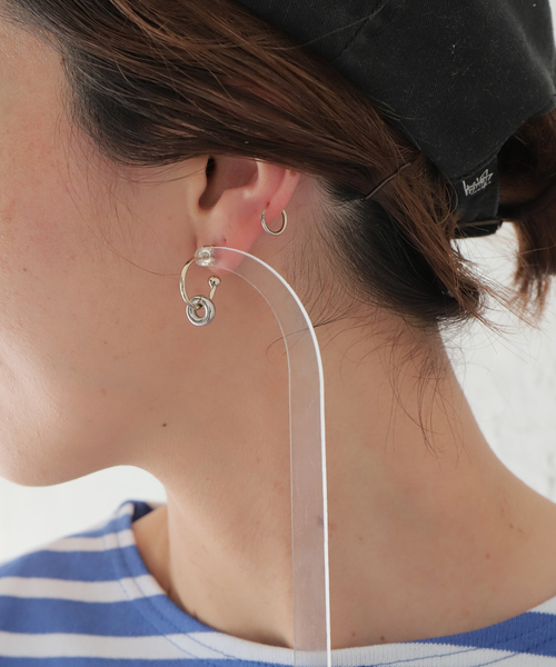 JUSTINE CLENQUET(ジュスティーヌクランケ)の「【JUSTINE CLENQUET/ジャスティーヌ クランケ】 NOA EARRINGS:ピアス(ピアス(両耳用)・レディース・シルバー・FREE)」の5枚目の写真