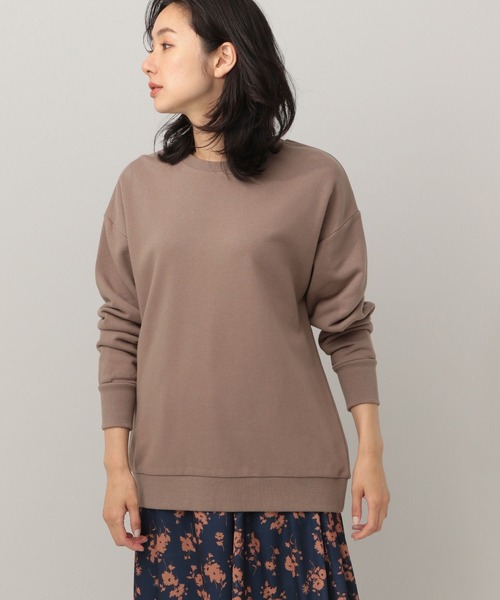 Elura(エルーラ)の「カシミヤブレンドスウェット(スウェット・レディース・ブラウン系その他/ピンクベージュ/オフホワイト・MEDIUM/LARGE)」の1枚目の写真