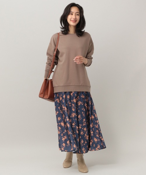 Elura(エルーラ)の「カシミヤブレンドスウェット(スウェット・レディース・ブラウン系その他/ピンクベージュ/オフホワイト・MEDIUM/LARGE)」の4枚目の写真