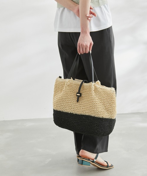 ROPE' PICNIC（ロペピクニック）の「A4対応/メタルサルカンペーパートート＆ショルダーバッグ（トートバッグ・レディース・ホワイト系その他6/ブラウン/ブラック系その他・FREE）」の3枚目の写真