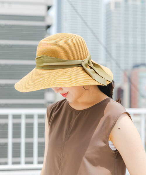 RODE SKO（ロデスコ）の「洗えるたためるリボンハット（ハット・レディース・ブラック/アイボリー/ブラウン/ミント・ONE）」の4枚目の写真