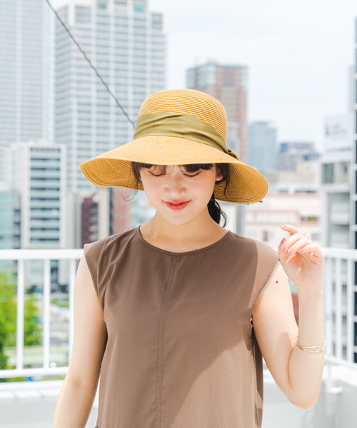 RODE SKO（ロデスコ）の「洗えるたためるリボンハット（ハット・レディース・ブラック/アイボリー/ブラウン/ミント・ONE）」の7枚目の写真