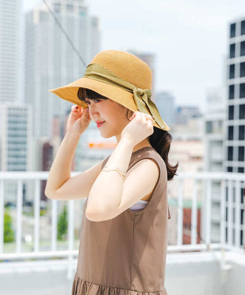 RODE SKO（ロデスコ）の「洗えるたためるリボンハット（ハット・レディース・ブラック/アイボリー/ブラウン/ミント・ONE）」の9枚目の写真