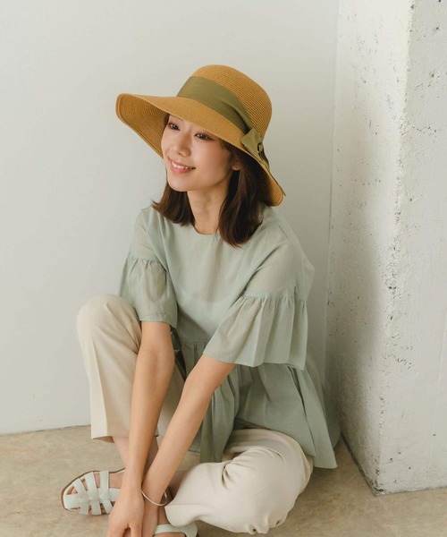 RODE SKO（ロデスコ）の「洗えるたためるリボンハット（ハット・レディース・ブラック/アイボリー/ブラウン/ミント・ONE）」の11枚目の写真