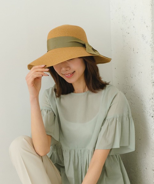 RODE SKO（ロデスコ）の「洗えるたためるリボンハット（ハット・レディース・ブラック/アイボリー/ブラウン/ミント・ONE）」の12枚目の写真