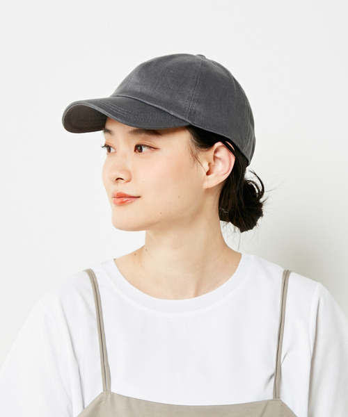 MELROSE claire（メルローズ クレール）の「【shesay涼しげなリネンのローキャップ 】（キャップ・レディース・ライトグレー/ダークグレー・FREE）」の2枚目の写真