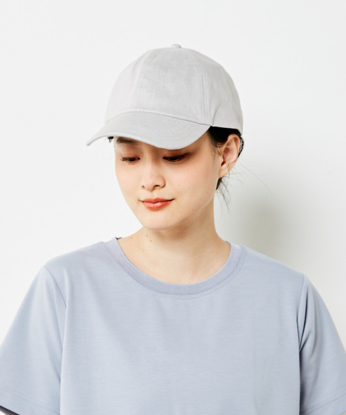 MELROSE claire（メルローズ クレール）の「【shesay涼しげなリネンのローキャップ 】（キャップ・レディース・ライトグレー/ダークグレー・FREE）」の5枚目の写真