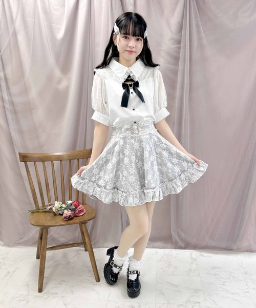 ROJITA（ロジータ）の「総レースビジュベルトスカート（スカート・レディース・ピンク/パープル/ブラック・FREE）」の7枚目の写真