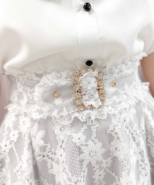 ROJITA（ロジータ）の「総レースビジュベルトスカート（スカート・レディース・ピンク/パープル/ブラック・FREE）」の15枚目の写真