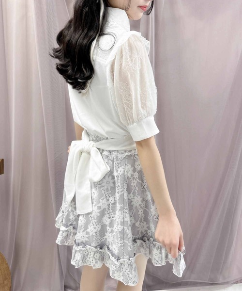 ROJITA（ロジータ）の「総レースビジュベルトスカート（スカート・レディース・ピンク/パープル/ブラック・FREE）」の16枚目の写真