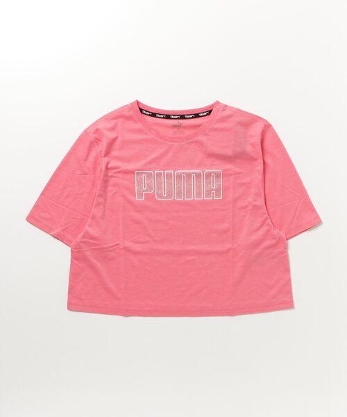 PUMA(プーマ)の「プーマ PUMA WOMENS GRAPHIC BOXY SS Tシャツ (CONCEPT)_(Tシャツ/カットソー・レディース・ピンク/ブラック・L/XL/M/S)」の1枚目の写真
