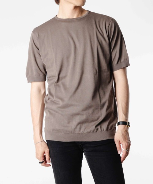 JOHN SMEDLEY BELDEN 30 GAUGE SEAISLAND COTTON CREW NECK KNIT