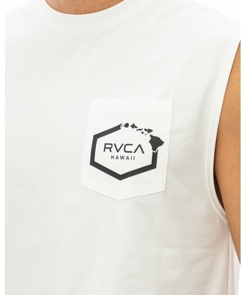 RVCA（ルーカ）の「RVCA メンズ 【SURF】 HAWAII SURF TANK 【2023年夏モデル】/ルーカタンクトップラッシュガード(水着)（ラッシュガード・メンズ・ホワイト/ブラック/ブラックミックス・SMALL/MEDIUM/LARGE/X-LARGE）」の4枚目の写真