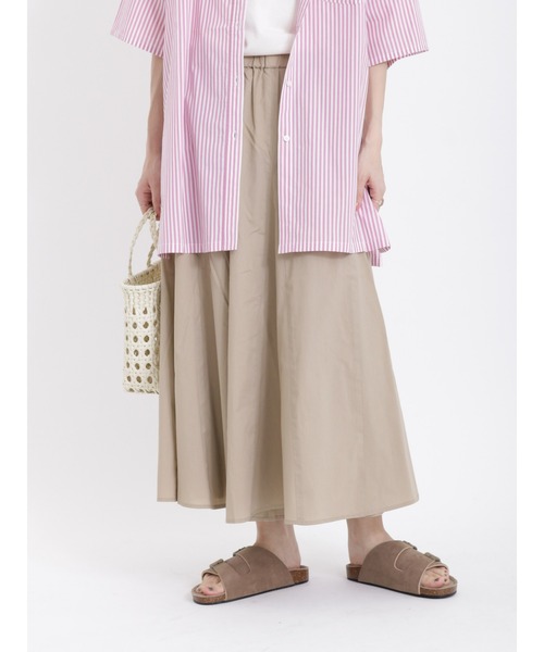 Samansa Mos2（サマンサ モスモス）の「【接触冷感】いつも涼しくゆらゆらフレアパンツ（その他パンツ・レディース・ブルー/ベージュ/ネイビー/ブラック・ﾌﾘ-）」の3枚目の写真