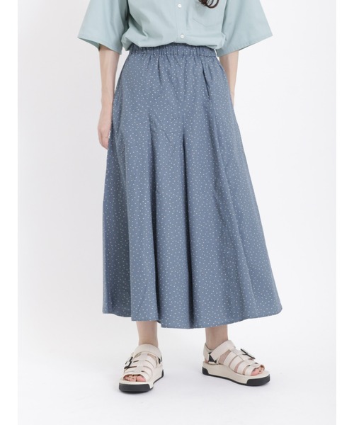 Samansa Mos2（サマンサ モスモス）の「【接触冷感】いつも涼しくゆらゆらフレアパンツ（その他パンツ・レディース・ブルー/ベージュ/ネイビー/ブラック・ﾌﾘ-）」の6枚目の写真