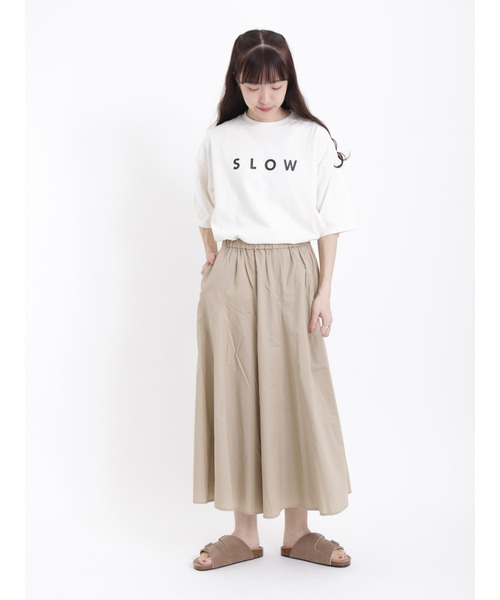 Samansa Mos2（サマンサ モスモス）の「【接触冷感】いつも涼しくゆらゆらフレアパンツ（その他パンツ・レディース・ブルー/ベージュ/ネイビー/ブラック・ﾌﾘ-）」の13枚目の写真