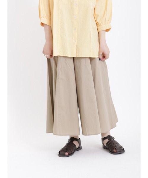 Samansa Mos2（サマンサ モスモス）の「【接触冷感】いつも涼しくゆらゆらフレアパンツ（その他パンツ・レディース・ブルー/ベージュ/ネイビー/ブラック・ﾌﾘ-）」の18枚目の写真