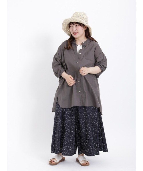 Samansa Mos2（サマンサ モスモス）の「【接触冷感】いつも涼しくゆらゆらフレアパンツ（その他パンツ・レディース・ブルー/ベージュ/ネイビー/ブラック・ﾌﾘ-）」の22枚目の写真