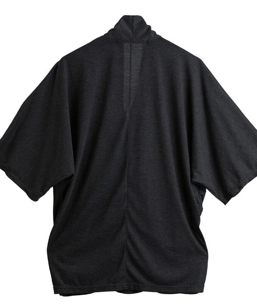 NO ID.(ノーアイディ)の「mt8393-カシュクールドレープドルマンハーフスリーブT Tシャツ(Tシャツ/カットソー・メンズ・ブラック/ホワイト/グレー・ONE SIZE)」の13枚目の写真